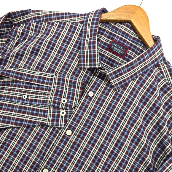 UNTUCKit Other - UNTUCKit Men's‎ XXX Large Plaid Button Down Shirt Long Sleeve Nylon Spandex